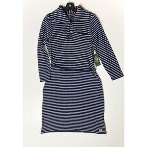 Nwt Ralph Lauren Pullover Striped 1967 Cotton Twill Belted Stretch Shirtdress
